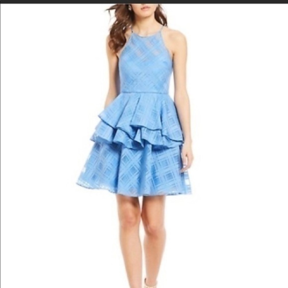 Belle Badgley Mischka Halter sleeveless dress
